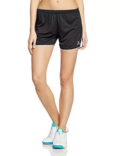 Erima Damen Classic 5-c Short, Schwarz/Weiß