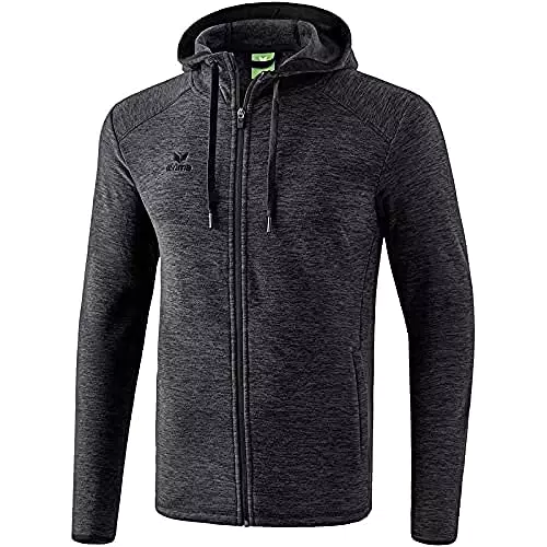 Erima Damen Fleecejacke, Schwarz Melange
