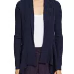 ESPRIT Gerippter Cardigan mit Zipfelsaum