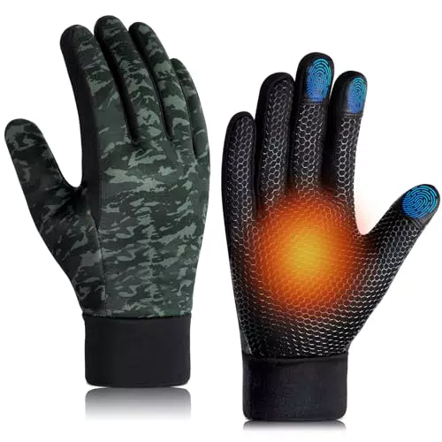 Fahrradhandschuh Herren Handschuhe Winterhandschuh Warm - Sporthandschuhe Touchscreen Winddicht Rutschfest Laufhandschuh Dünn Fleec Thermo Softshell Frau Für Sport Running Fahrrad Joggt Outdoor
