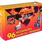 Favorit Anzündwürfel weiß, 96 Stück Anzünder für Kamin