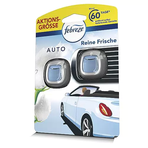Febreze Auto Lufterfrischer Reine Frische, Auto Duft gegen Gerüche