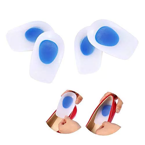 Fersenkissen Gel, 2 Paar Super Soft Fersenpolster Keil Einlegesohle Einsätze Fersenstütze Orthotische Kissen Relief für Plantar Fasciitis Ferse Schmerzen