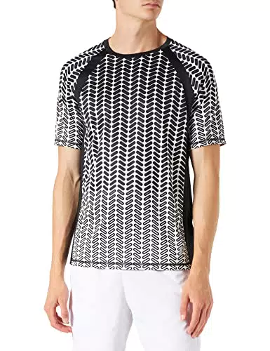 FILA Herren RADVILLE Raglan Tee T-Shirt, Egret Fade AOP