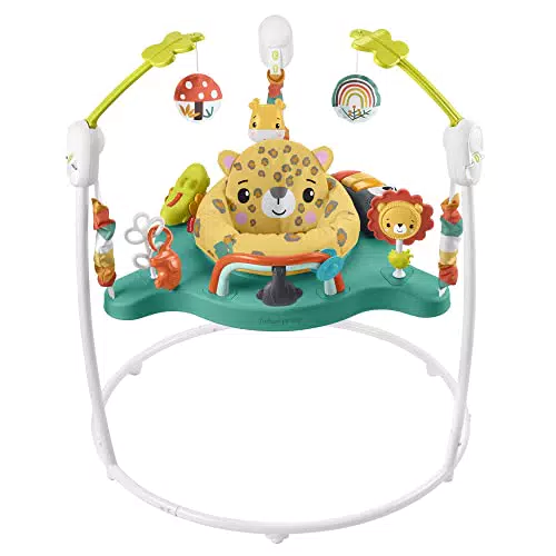 FISHER-PRICE Hüpf-Leopard Jumperoo - Spielcenter mit Wippe