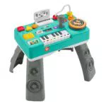 FISHER-PRICE Lernspaß DJ Spieltisch - musikalisches Lernspielzeug mit 3 Klavierspielmodi