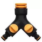 Fiskars 2-Wege-Ventil Multi, Mit On/Off-Ventil, Für drei Gewindegrößen Ø 21 mm