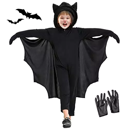 FORMIZON Fledermaus Kostüm Kinder, Karneval Fledermaus Umhang