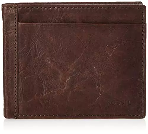 Fossil Geldbörse für Herren Neel, Leder Bifold braun 11