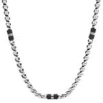 Fossil Halskette Für Männer Kleid, Länge: 450mm + 50mm Silber Edelstahl Halskette
