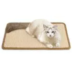 FUKUMARU Kratzmatte Katze, natürliche Katzenkratzbretter Sisal Kratzteppich 50x30 cm