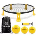 Funeslaball Outdoor Spieleset, Roundnet Spieleset, Outdoor Team Ballspiel bestehend aus Spielnetz