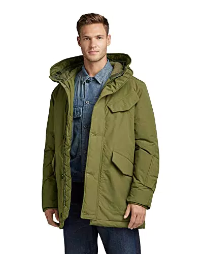 G-STAR RAW Herren Vodan Padded Hooded Parka, Grün,
