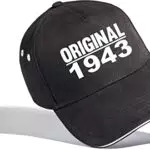Geburtstagsgeschenk für Opa: Original 1943 - Cap zum 80. Geburtstag - Jahrgang 1943 - Kappe Geburtstag Opi Hut Baseball Cap Herren