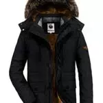 Gefütterte Winterjacke Herren Winterparka Verdickte Parka Jacke Sit Fell Übergangsjacke WarSe WinterSantel Sit Fellkapuze