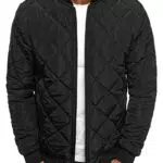 Gemijacka Herren Jacke Stehkragen Winter Bomberjacke Leicht Gefüttert Freizeitjacke Sportlich Steppjacke Schwarz X
