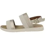 Geox Damen D DANDRA Sandal, LT Gold/Off White
