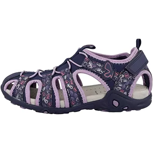 Geox J Whinberry G Sandal, Navy/DK Lilac