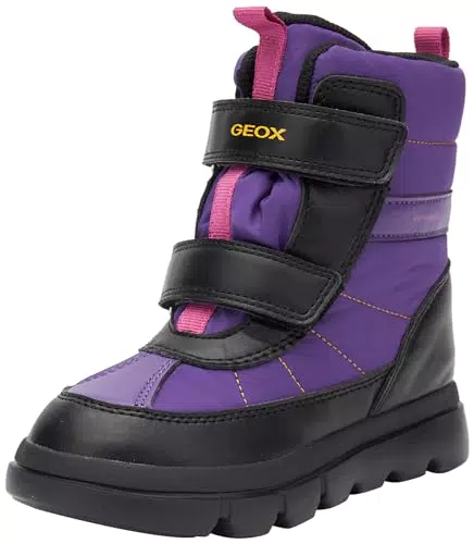 Geox J WILLABOOM Girl B A Ankle Boot, Purple/Black