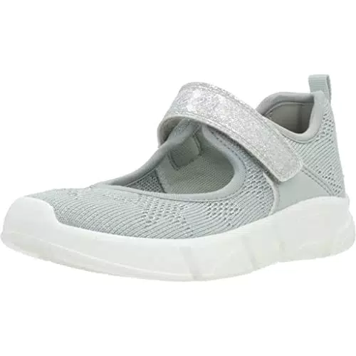 Geox Jungen Mädchen J ARIL Girl Ballet Flat, Silver