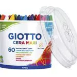 GIOTTO Cera Maxi-Wachsmalstifte, 60 Stück, 5192 00