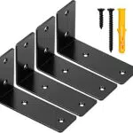 GLORHA 4 Stück Halterung gerade L-Form, 125 x 80 x 45 mm