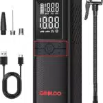 GOOLOO 160PSI Elektrische Luftpumpe, 7500mAh Fahrradpumpe Elektrisch Tragbar Kabelloser Mini Kompressor 12V Akku Luftpumpe Elektrisch mit Digital LCD