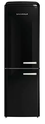 Gorenje Retro Collection ONRK 619 DBK-L Retro Kühl-Gefrierkombination / 194 cm/Inverter Kompressor/NoFrost Plus/IonAir/CrispZone/Kühlteil 204 l/Gefrierteil 96 l/EEK D/schwarz