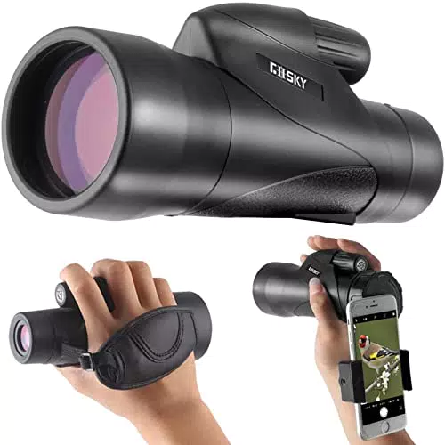 Gosky 12x50ED High Definition Monokular - Neuestes wasserdichtes Teleskop-BAK4 Prisma für Vogelbeobachtung Camping Reisen