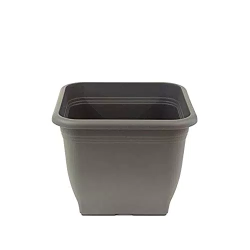 greemotion Pflanzkübel Pia Anthrazit-Grau - Blumentopf 40x40cm - 25L Blumenkübel eckig - Übertopf UV-beständiger Kunststoff - Pflanztopf frostsicher - Pflanzgefäß mit Bodenlöchern - Pflanzen-Zubehör
