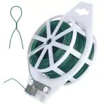 Grüner Floristendraht, 90 m, 22 Gauge, Blumendraht mit Schneider für Kränze