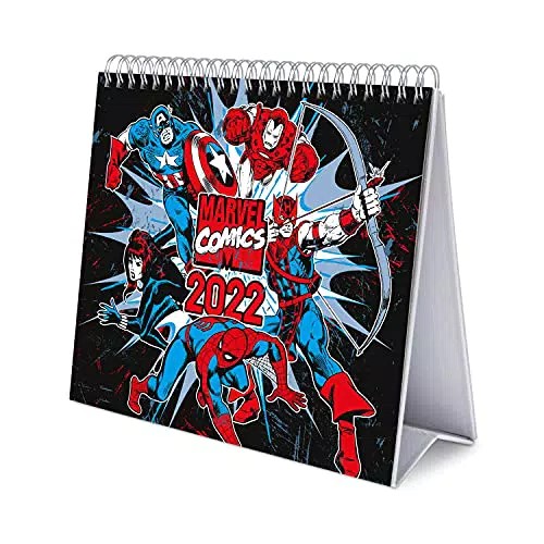 Grupo Erik Tischkalender 2022 - Marvel Comics Kalender 2022 Tischkalender - Tischplaner 2022 Planer 2022