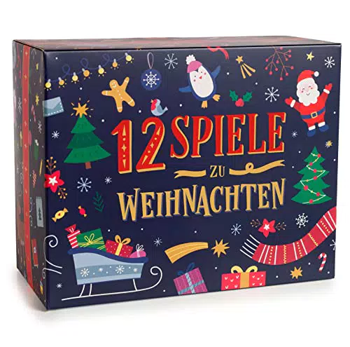 GUTTER GAMES Spiele zu Weihnachten, 12 Urkomische, Festliche Partyspiele