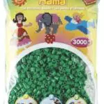 Hama Perlen 201-10 Bügelperlen Beutel mit ca. 3.000 bunten Midi Bastelperlen mit Durchmesser 5 mm in Grün