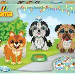 Hama Perlen 3156 Geschenk-Set Hunde mit ca. 4.000 bunten Midi Bügelperlen mit Durchmesser 5 mm