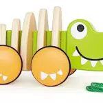 Hape Nachziehspielzeug Krokodil Croc aus Holz, ab 12 Monaten