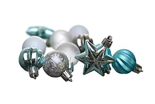Heitmann Deco Christbaumkugeln - 44 TLG. Set - Kugeln - Sterne - Weihnachtsschmuck - türkis