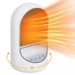 Heizlüfter Energiesparend 1200W Mini Keramik Elektrische Heizlüfter mit Automatischer Oszillation Thermostat
