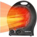 Heizlüfter Energiesparend mit Thermostat, 2000W Tragbare Elektroheizung mit 3 Heizstufen