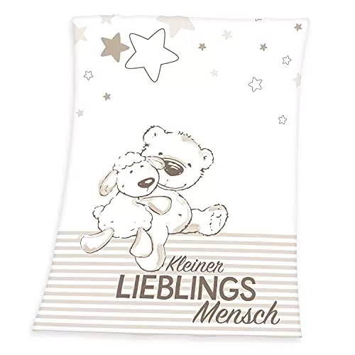 Herding Fynn Babydecke, Lieblingsmensch Motiv, 75 x 100 cm