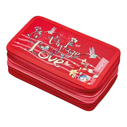 herlitz 50038763 31-teiliges TriCase, Vintage Love, 1 Stück