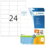 HERMA 4360 Adressetiketten, 25 Blatt, 70 x 36 mm, 24 Stück pro A4 Bogen
