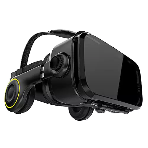 Hi-SHOCK Premium VR Brille - X4 - Gaming Brille für 3D Spaß - VR Headset mit integrierten Kopfhörern für 4