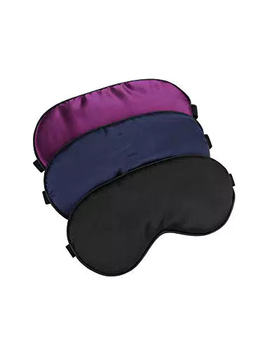 Hochoek Seidene Schlafmaske Augenmaske Augenschirm - 100% Seide Soft Verstellbares Band Schlafmaske