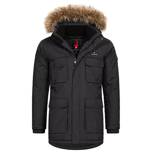 Höhenhorn 23C3+ZWL Arpiglias Herren Winter Jacke Parka Schwarz Gr
