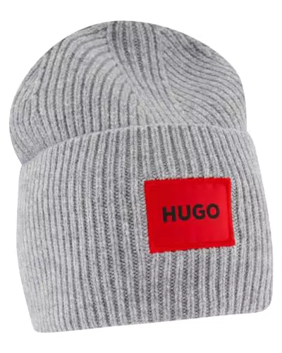 HUGO Damen Saffa_hat Beanie, Medium Grey33, Einheitsgröße EU