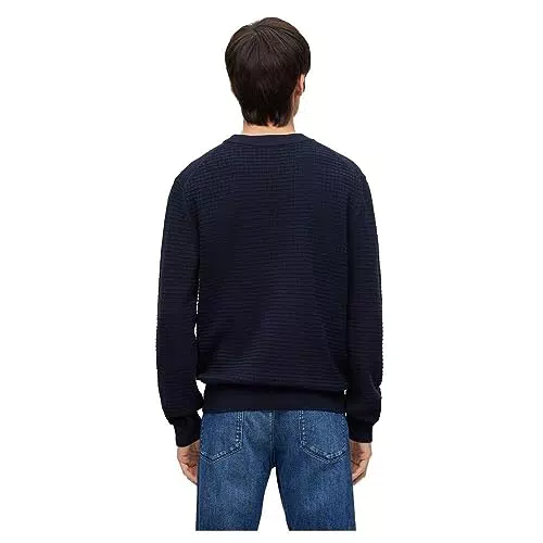 HUGO Herren Stoppo KNITTED SWEATER, Navy, M EU