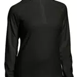 icyzone Damen Fleece Pullover Sport Langarm Shirts mit 1/4 Reißverschluss