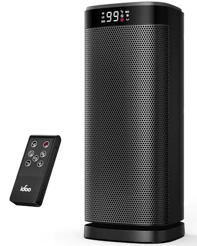 iDOO Energiesparend Heizlüfter, Leise PTC Keramik Heizlüfter Elektrisch mit 24Hr Timer