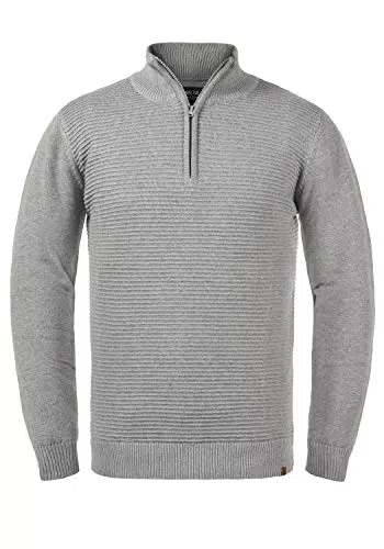Indicode Richard Herren Strickpullover Troyer Grobstrick Pullover